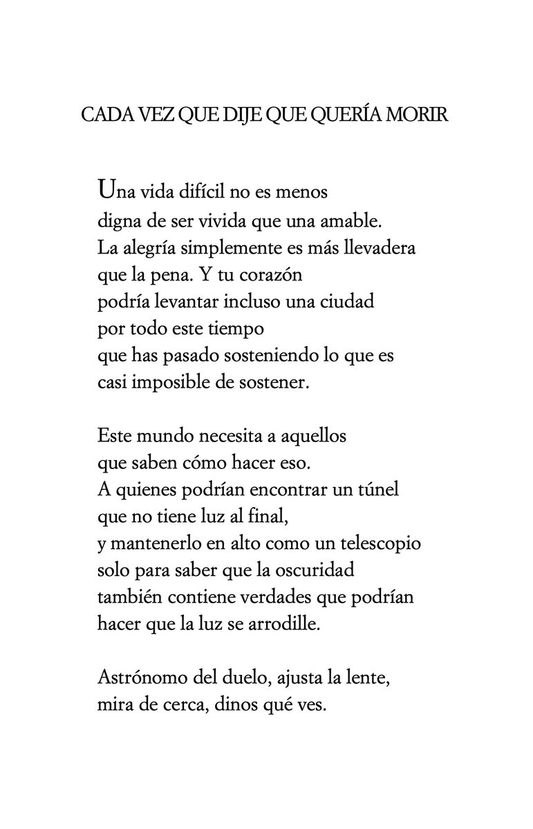 Amo los poemas que nos llaman a vivir. Como este de Andrea Gibson.