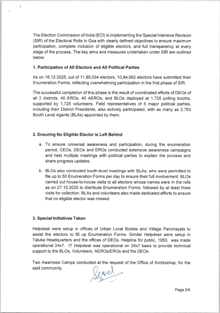 CEO_Goa's tweet photo. Press Note dated 16/12/2025 regarding Publication of Draft Roll
#goa #india #SIR #ECI #ROLL #Eroll @ECISVEEP https://t.co/MgJPeNdXpr