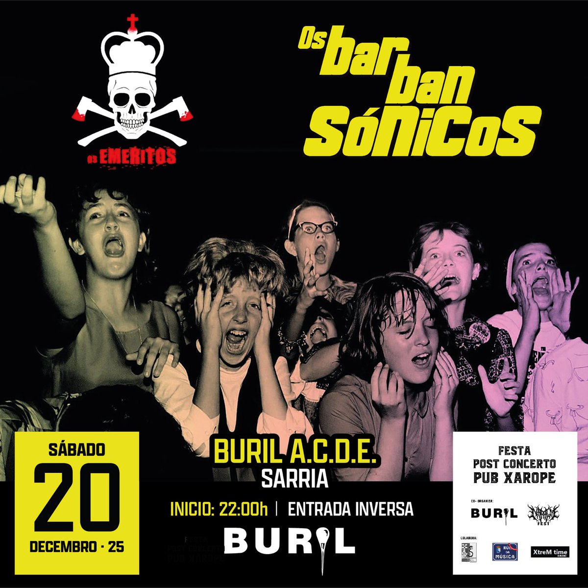 Nova parada na xira de presentación do noso novo disco "Mirando a herba medrar" open.spotify.com/album/7sRibRIF…...
Imos a un deses locais imprescindíbeis no underground do R&amp;R galego o #Buril en Sarria😍 e imos acompañados polos #Eméritos 🔥
Así que non podedes faltar!
#XiraPresentación