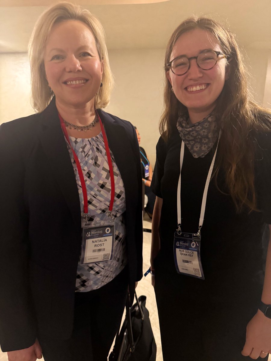 ngulcei's tweet photo. Delighted to meet dear @NataliaRostMD at the 61st 🇹🇷 National Neurology Congress, and grateful for her kind mention of me as a #NeurologyRF editorial board member in her presentation!
@GreenJournal @AANmember @NOROLOJI1992 https://t.co/By6UPnTCJW