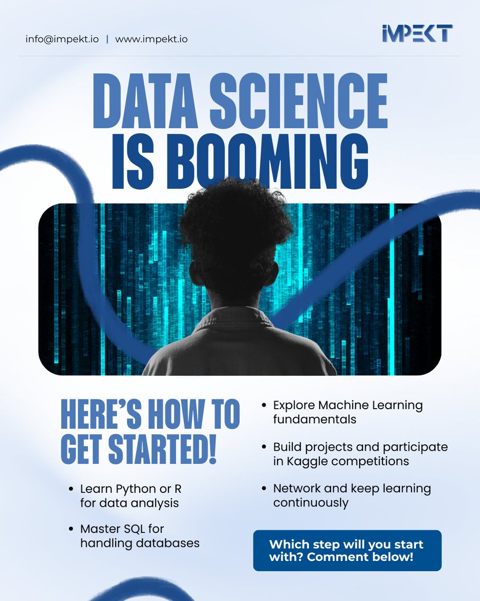 aj_amnajavaid's tweet photo. Data Science is booming in 2026. Start with Python and SQL, learn machine learning, build projects, and grow your career in one of the fastest-growing tech fields.

#DataScience #TechCareers #Python #SQL #MachineLearning #FutureSkills #CareerGrowth https://t.co/MP54w9hjNI