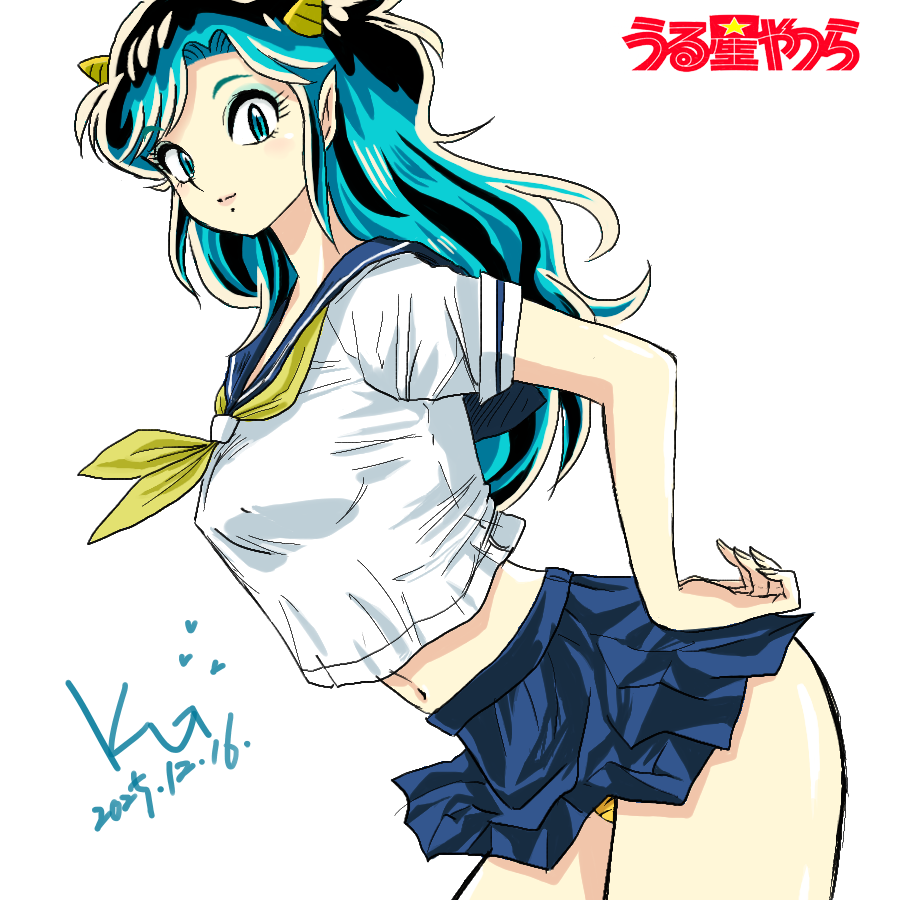 完成です🥰
この寒い季節の中、若ラムママに友引高校の夏制服着せてみました♪
なぜ夏服かって？だってそれは可愛いから!!😍
#平野文 さんのお声で脳内再生♪
#うる星やつら