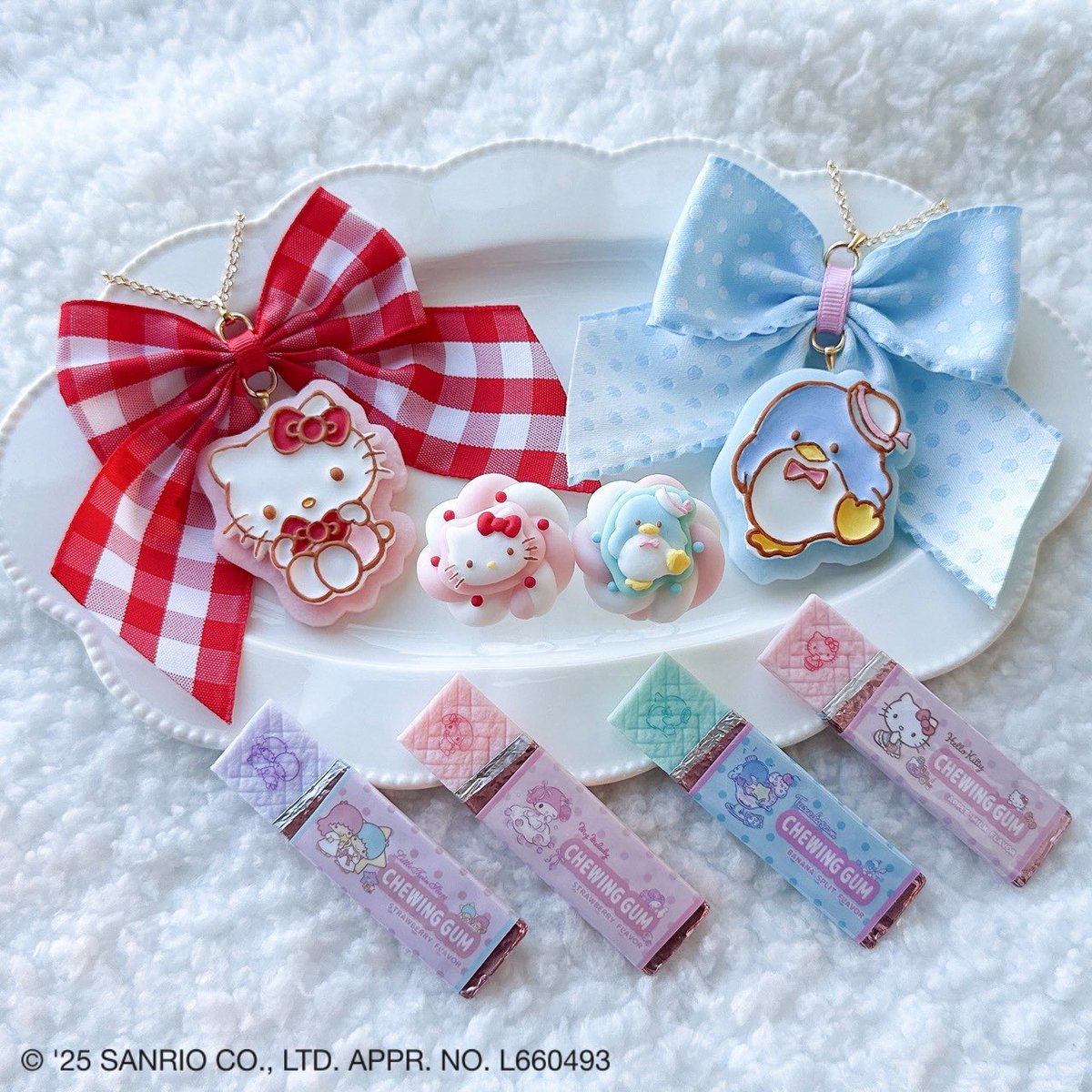 ハローキティ、タキシードサム、リトルツインスターズ、マイメロディの