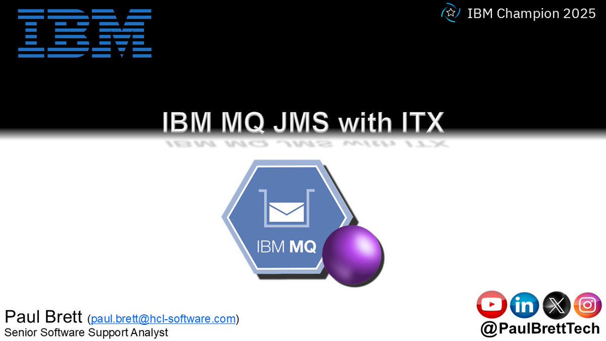 PaulBrettTech's tweet photo. Coming to my YouTube channel soon:

https://t.co/q9HzBtSfV9

#ITX  #IBM  #MQ  #JMS  #Queue https://t.co/kfMFbawSfH