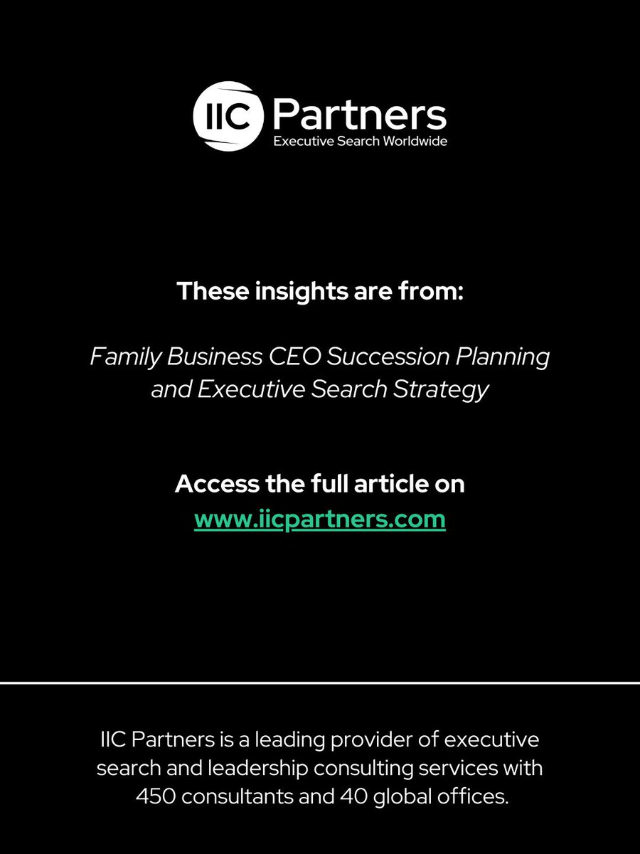 A vital way to mitigate risk is to create an effective succession plan for your family business that is open to external candidates for C-Suite roles. Learn more by reading the full article here: bit.ly/3MG2rsy #ceo #successionplanning #familybusiness #executivesearch