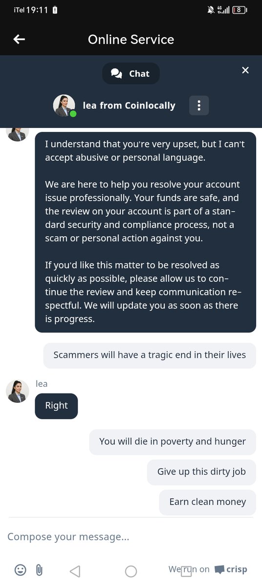 frances3382's tweet photo. After a few days, I went back to arguing with the scammers on
@coinlocallyclyc
#ScamAlert #ScamWarning https://t.co/aJMR7A9ZWD