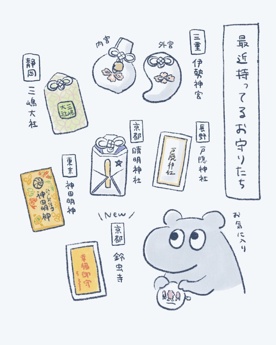 お守り
#ゆるいイラスト #絵日記 
