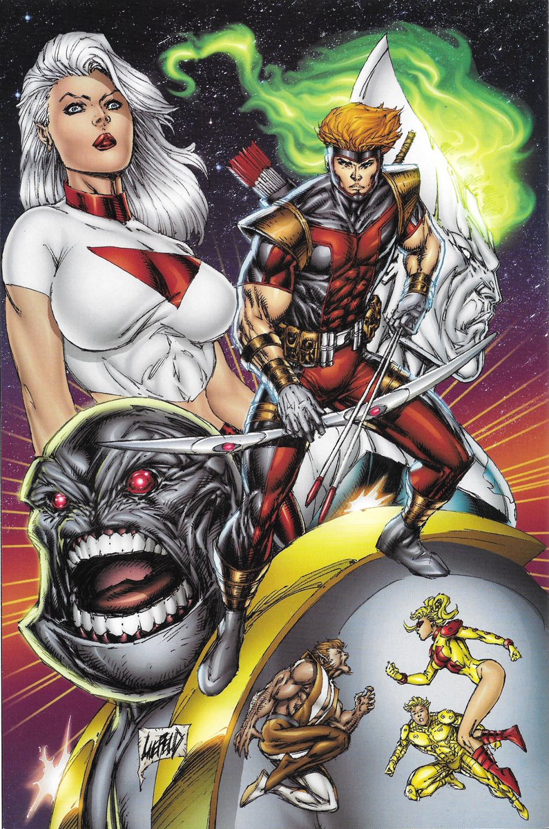 RobMessick's tweet photo. Nobody, and I mean nobody does montage covers better than Rob! The original solicit for Youngblood Bloodsport #2. (this is not a current solicitation)
#Youngblood created by @robertliefeld
@mrmarkmillar @JimmySJay #ArcadeComics @ImageComics #YoungbloodBloodsport #Shaft #Suprema https://t.co/gMoCOToe5c