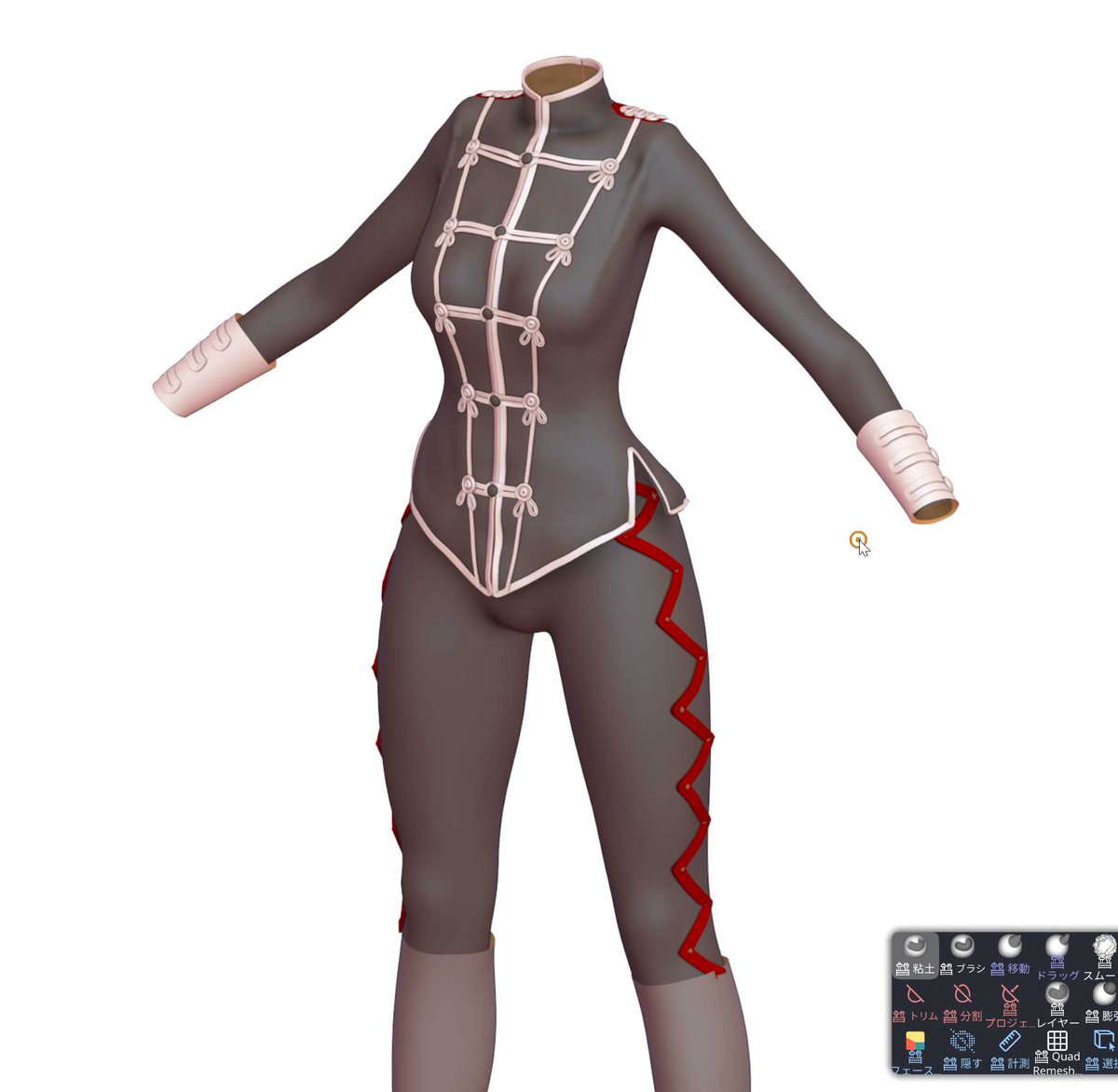 【練習】
服作りを少しづつ進めてます｡
その他の装備､サブレタッシュとかサーベルとかはこれから！

どういうシーン（設定やポーズ）にしようかは絶賛悩み中｡せっかくなので360度ぐるぐる回しても見栄えするように作ってみたいです｡