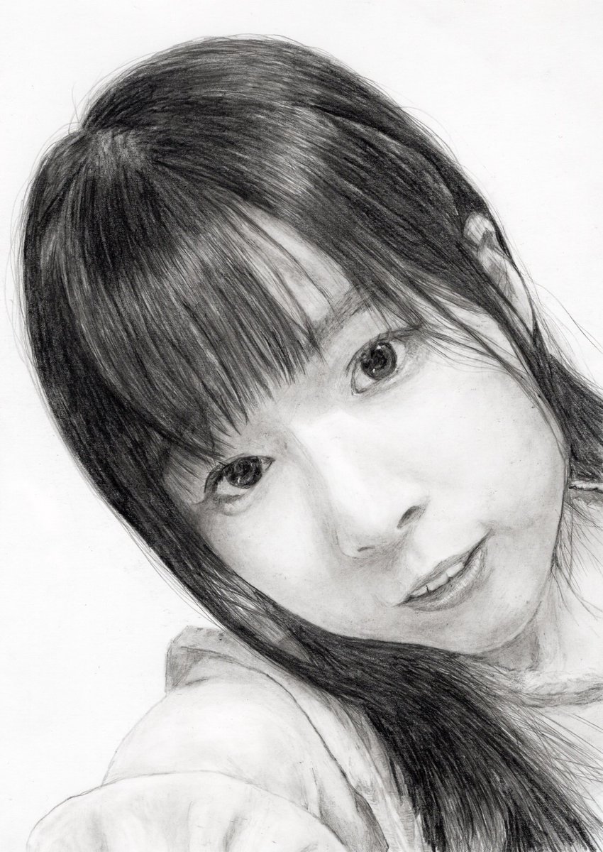 『女性』人物の鉛筆画 A2相当 女性』人物の鉛筆画 A2相当 女性』人物の鉛筆画 A2相当