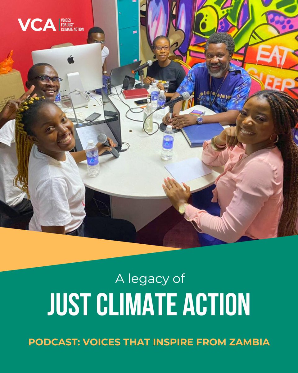 WeAreVCA's tweet photo. As the VCA programme concludes in Zambia, one powerful legacy remains: the VCA Podcast. This series amplifies local voices, shares real stories of resilience, and explores solutions driving climate justice beyond 2025.

👉 Listen now: https://t.co/JbcBhY1pIf https://t.co/nMB2Amj6ye
