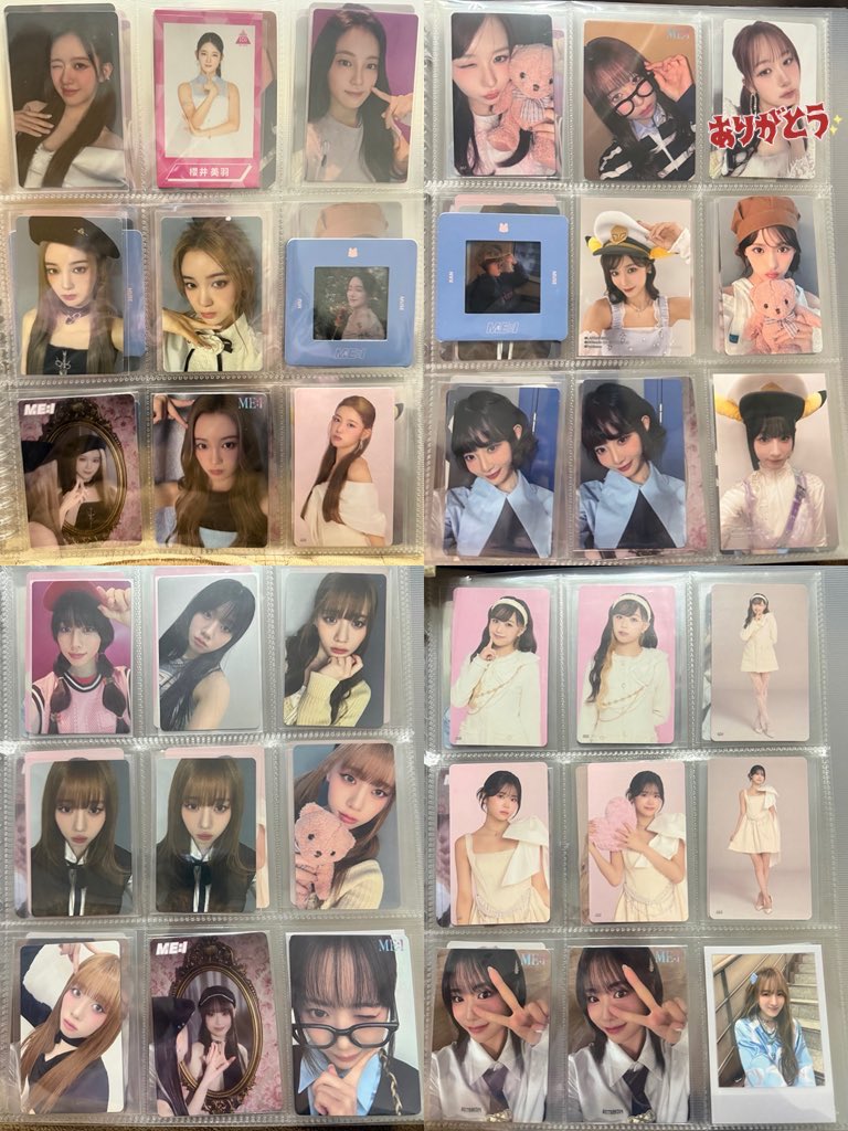 rnn_930's tweet photo. ME:Iトレカ カプセルトイ 交換
心 美羽 桃奈 蘭 栞月 文寧 
恵子 心菜 すず 鼓

【譲】トレカ（過去トレ有）
　　缶バッジ　桃奈 美羽

【求】璃杏（詳細画像下に記載）

郵送希望。異種交換。
お気軽にお声掛けください。

希望に添えない場合は♡

#ME_I交換 #ME_I_交換 https://t.co/jWCmXQ96nZ
