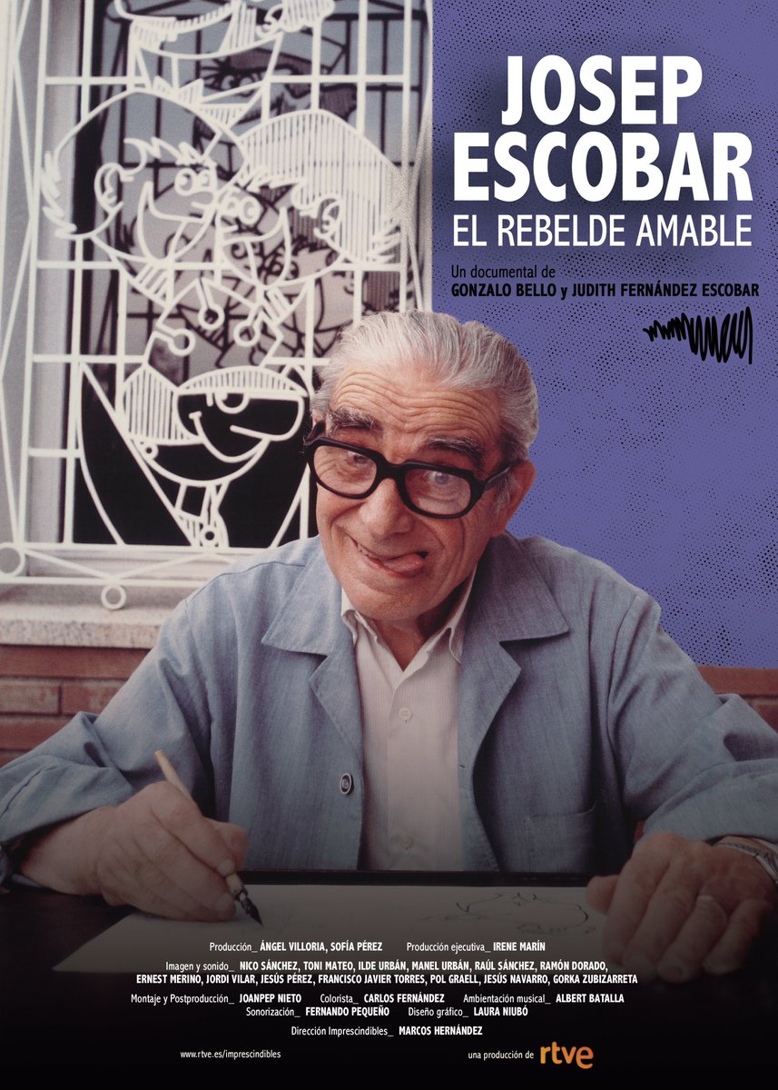 Esta noche recordamos al historietista Josep Escobar, autor de Zipi y Zape y Carpanta.   

🎥"El rebelde amable", de <a href="/JudithFern48567/">Judith Fernández</a> y @Gonzo_Bello.  

⏰A las 21:00h en <a href="/la2_tve/">La 2</a>.