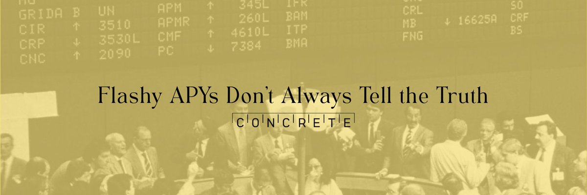 1/ Flashy APYs don't tell the whole truth.