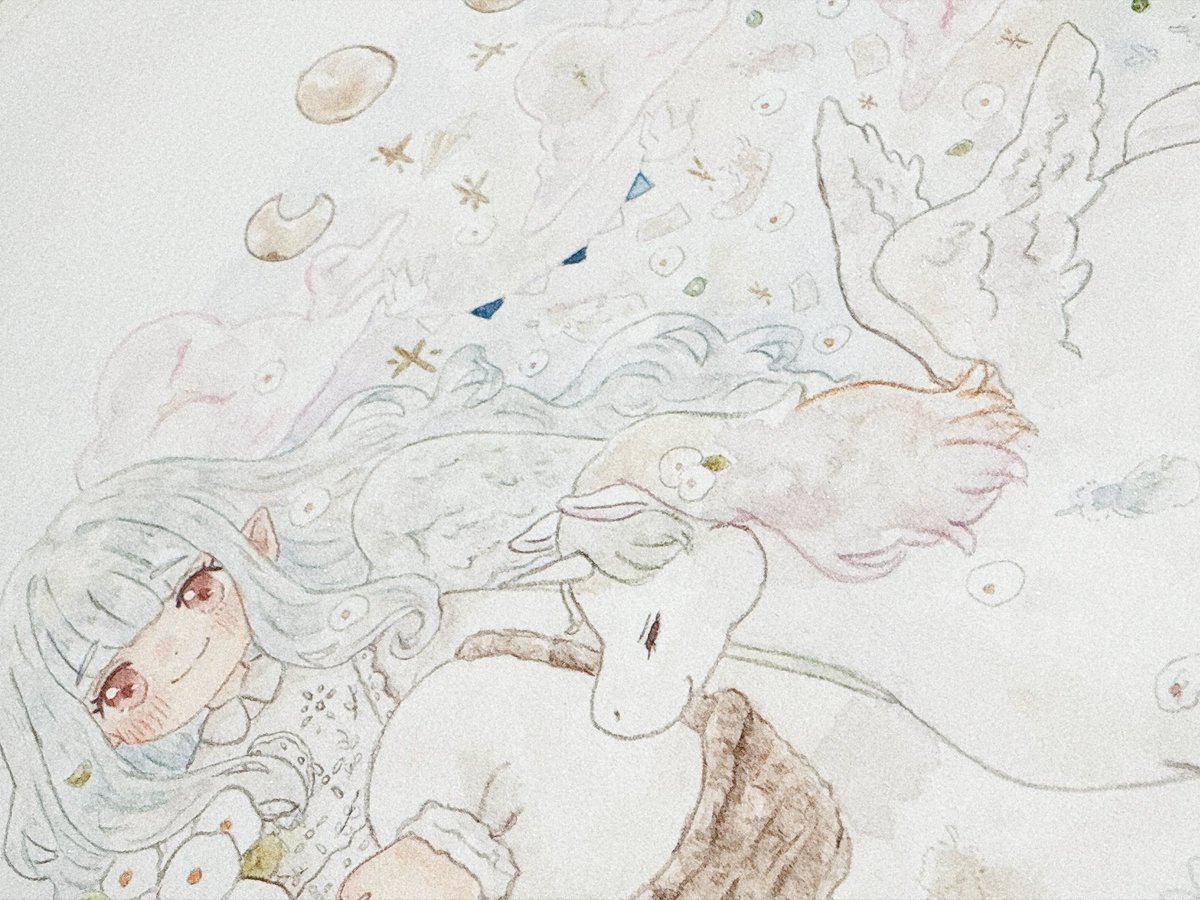 「今週中に完成させて、残りの2枚も今週中にかけたらフレームレスも ちょっとレポート」|みい🕊のイラスト