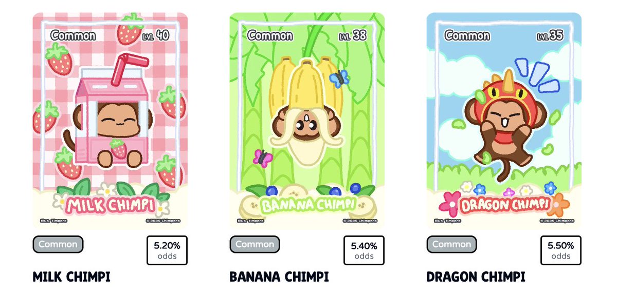 🚨 BREAKING: Chimpers just revealed what you can pull in their newest card drop, “COSTUME PARTY,” coming this month December!