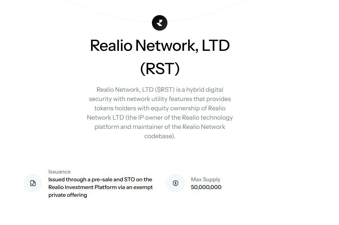 All paperhands are out of $RST

- Team won't be issuing or selling anymore equity
- No inflation
- Stakeable asset to earn 5.2% APY in $RIO
- Will become broader accessible in 2026
- Possible dividends soon
- Huge discount to NAV

Kinda illiquid atm but an opportunity for some