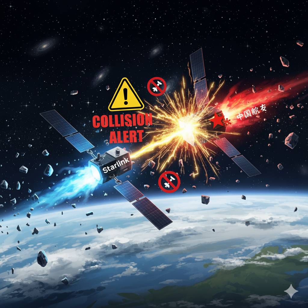 koss71137's tweet image. Chinese satellite almost hits Starlink Dec 2025! Close call in orbit avoided. Full details on space risks!

techpulse-daily.site/chinese-satell…

#Starlink #SpaceCollision