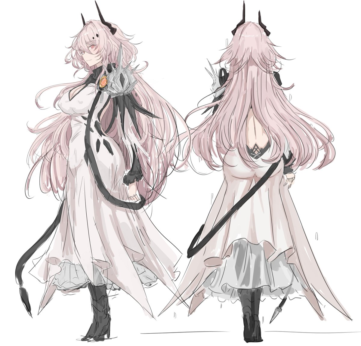 エテルナさんは左をベースに両面印刷のアクスタにしてもいいかなぁ。 