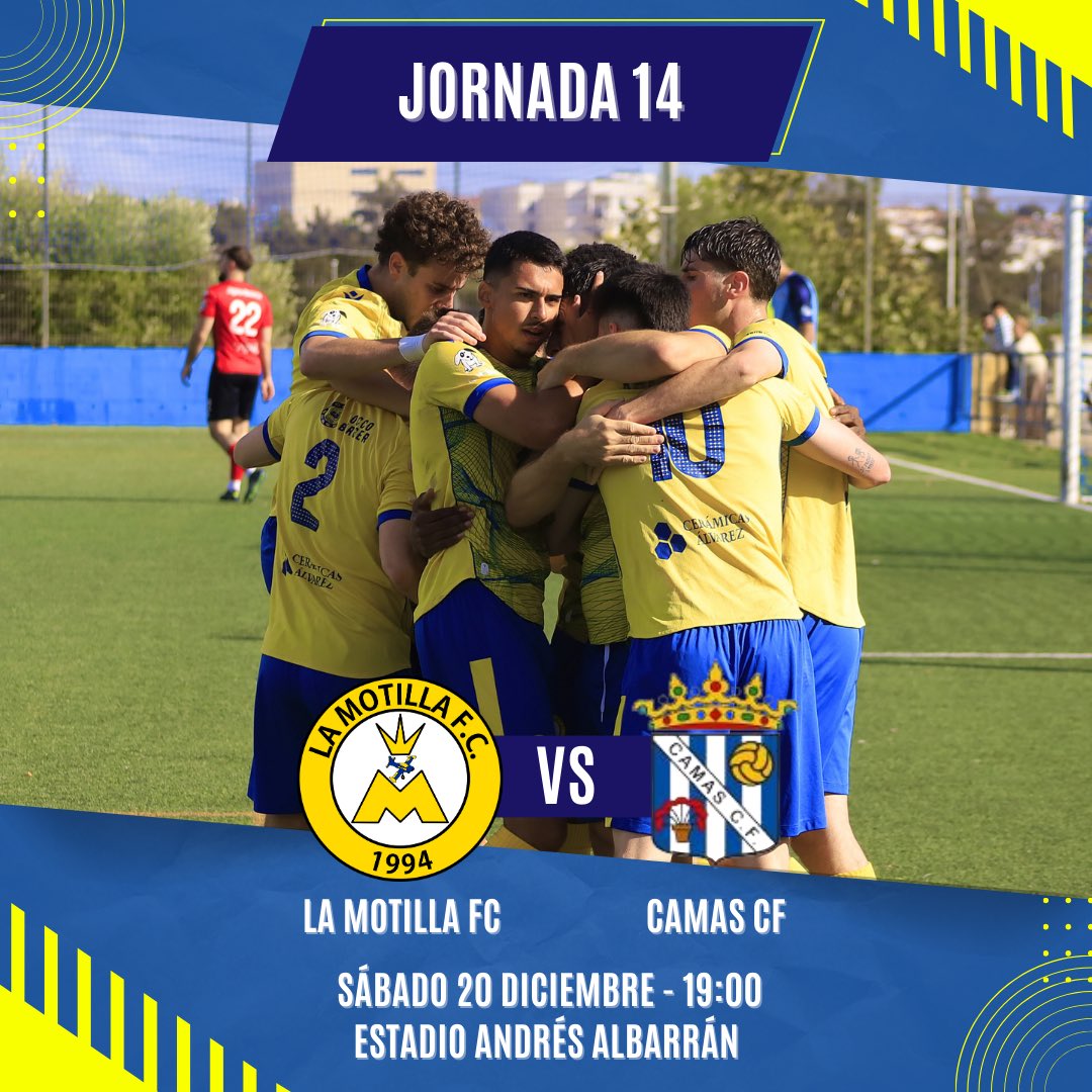 lamotilla_fc's tweet photo. 🔥 P A R T I D A Z O 🔥
Recibimos en el Andrés Albarrán al líder Camas CF, a solo 2 puntos.
Llegamos en gran dinámica y queremos cerrar el año por todo lo alto.
Necesitamos a todo el barrio para empujar y conseguir los 3 puntos.💪🏻✈️
#ForzaMotilla https://t.co/JsOAj0DAX1