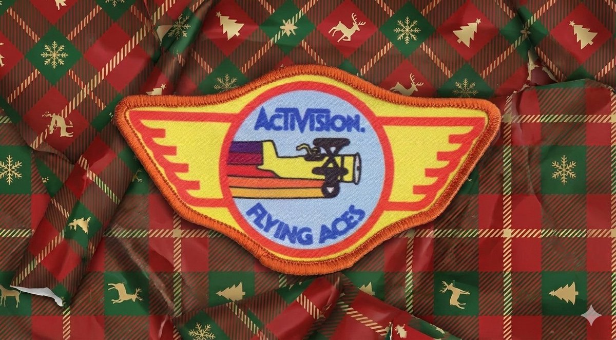 ClubAtari's tweet image. #Atari advent calendar door 16 is an #Activision high score patch for #Atari2600 game - Barnstorming. 

Did anybody win an Activision patch back in the day? 

#AtariClub 🎄