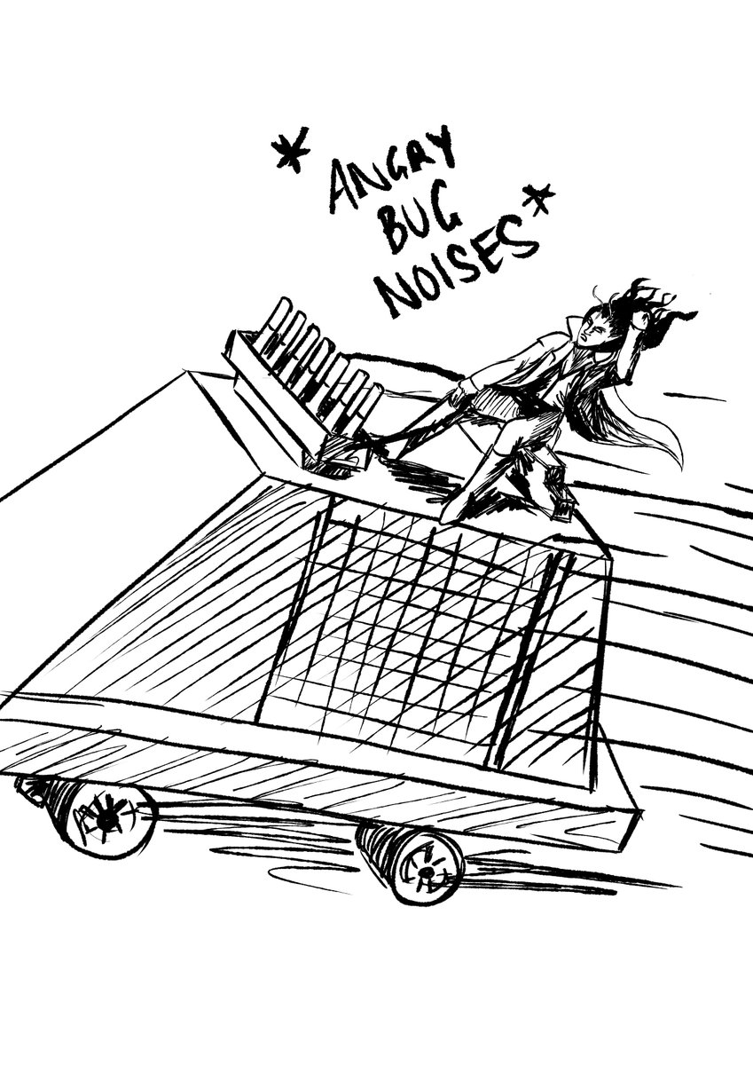Sometimes for your mental health, it is important to scribble a tiny nuso esva riding a mouse droid