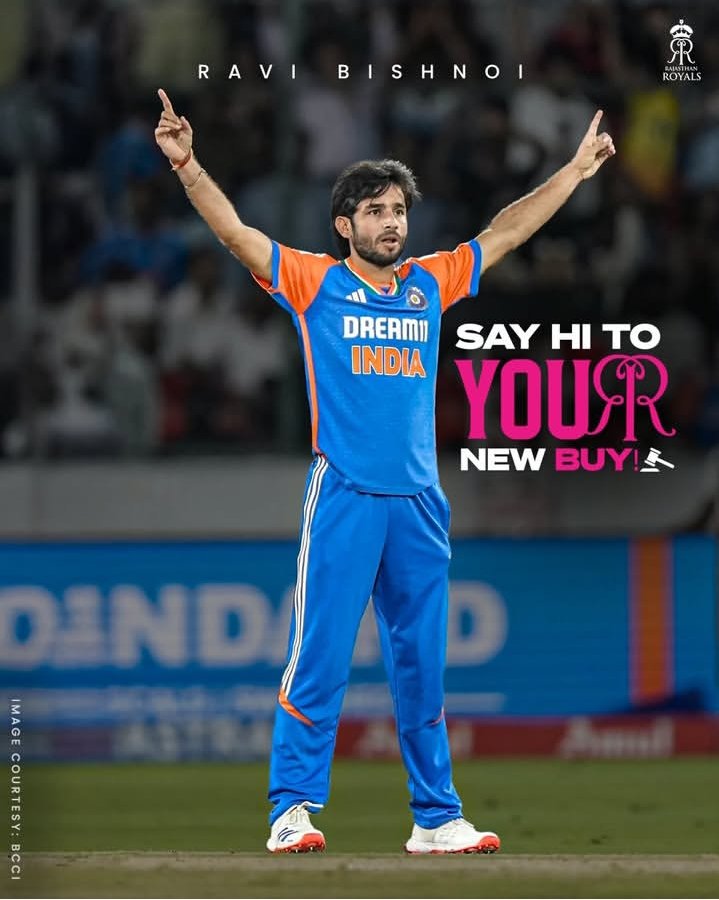 Shoaibk23's tweet photo. Welcome to the new member of the Royal family @rajasthanroyals #IPLAuction #IPL2026Auction #IPL2026 https://t.co/bhv1YF8xSU