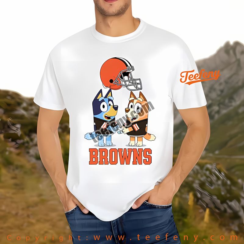 Teefenyshop's tweet photo. Cleveland Browns Bluey Bingo Holding Hands Shirt Holiday
Get It Now: https://t.co/djy5V4AUpI 
 
 #ClevelandBrowns #BlueyBingo #HoldingHands #ShirtDesign #HolidayFashion #NFLApparel #FanMerchandise #Teefeny https://t.co/Dl03LpoNS9