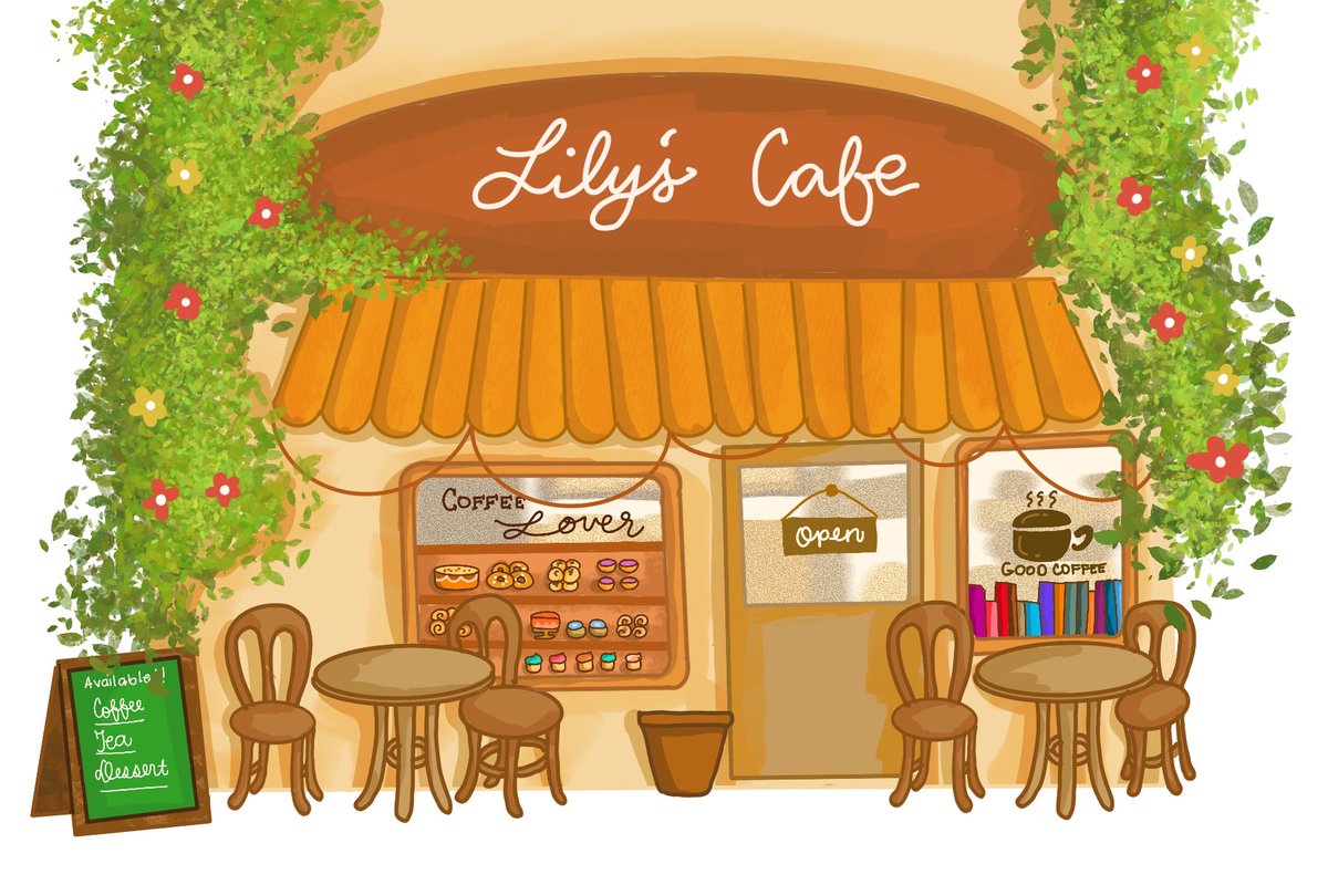My cute  little cafe🥹
#cafe #art #artph