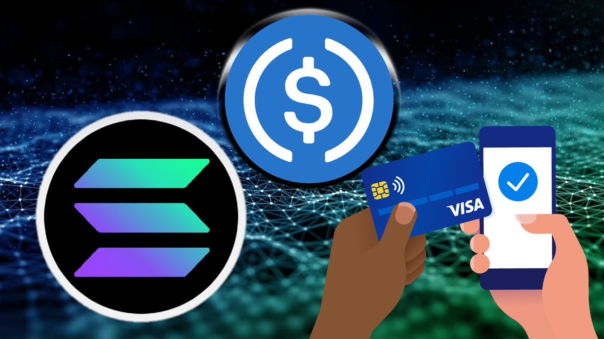 🚨 JUST IN: Visa has officially launched $USDC settlement for U.S.  institutions on the @solana blockchain. Real-world payments are now  shifting on-chain, making them fast, cheap, and scalable.
