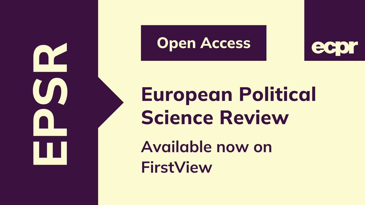 European Political Science Review tweet media