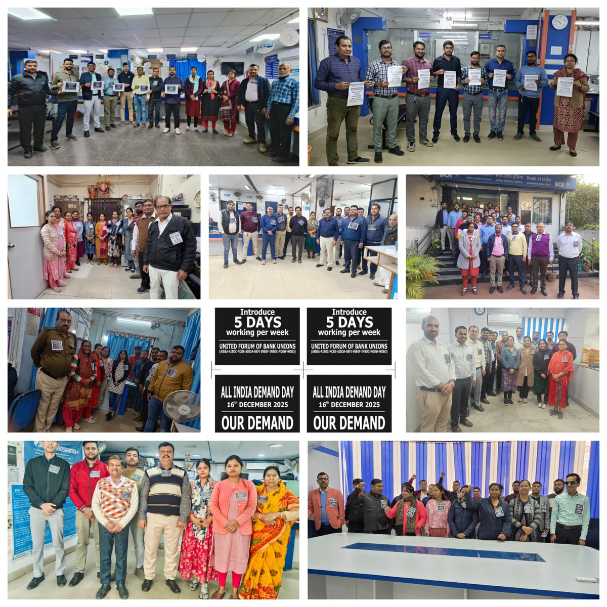 संदेश बिल्कुल साफ़ है, अभी तो ये अंगड़ाई है,आगे तेज़ लड़ाई है,आंधी हो या तूफ़ान किसी के रोके से अब ना रुकेंगे. ये हक़ की लड़ाई है और हम ये लड़ाई जीत कर ही रुकॆगे ✊✊✊
#StrikeHard
#5daysbanking 
<a href="/nilesh_pawar15/">Nilesh Pawar</a> 
<a href="/aiboc_in/">All India Bank Officers' Confederation (AIBOC)</a> 
<a href="/fboioa_india/">Federation of Bank of India Officers' Associations</a> 
<a href="/UFBUIndia/">United Forum of Bank Unions</a>