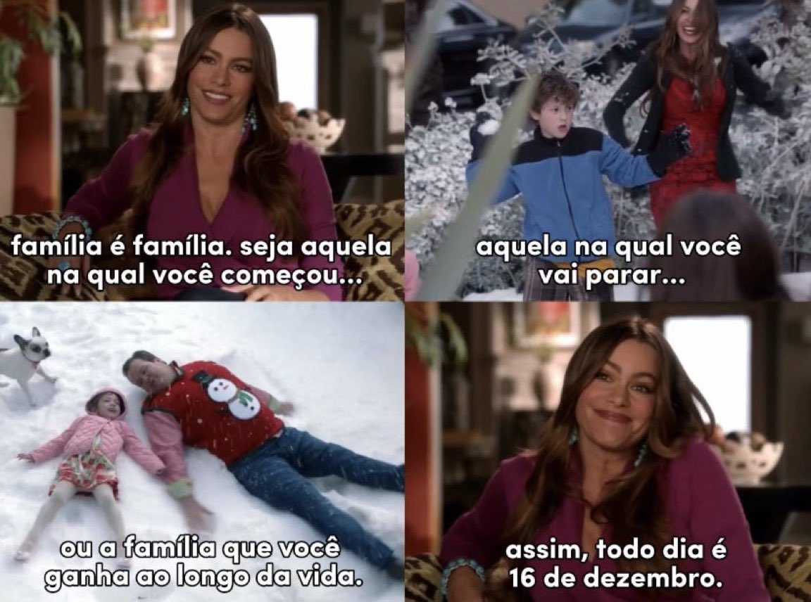 hoje é dia de natal expresso em modern family feliz 16 de dezembro