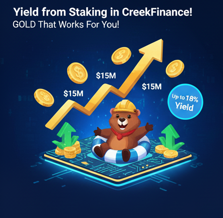Demodex777's tweet photo. Staking yield in CreekFinance Gold that works for you! Stake XAUm in Creek and receive a yield of up to 18% from fees, vaults, and revenue. Gold becomes productive: inflation hedge+earnings, without selling the asset.
@CreekFinance
#StakingYield #GoldDeFi #CreekXAUm #CreekFinance https://t.co/0w6xkIBDqF