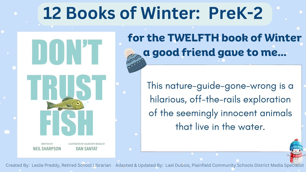 PCSCLibrary's tweet photo. Day 12 - ☃️12 Books of Winter📷  In honor of the season of giving and the traditional holiday song, The 12 Days of Christmas, enjoy the version...with books.  Bringing joy to learning! #12booksofwinter #bringingjoytolearning #keepreading
@PCSCQuakers https://t.co/yeIX3FrXR0