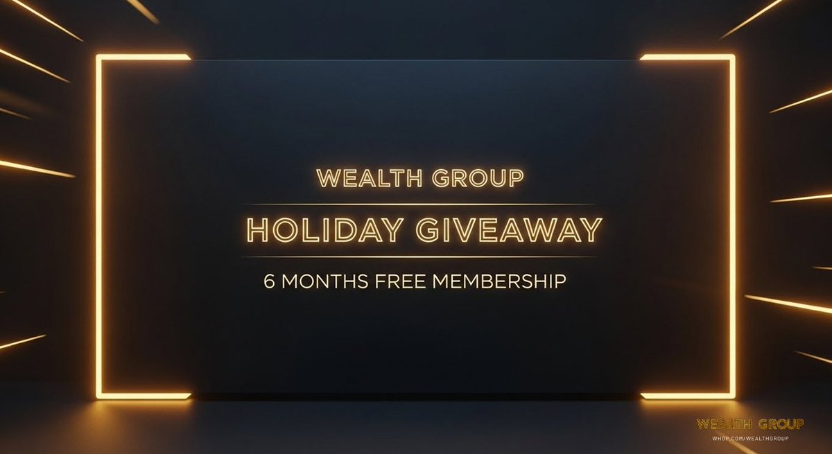✨ HOLIDAY GIVEAWAY ALERT! ✨

Score a 6-MONTH FREE MEMBERSHIP to join <a href="/WealthGroup/">Wealth Group</a>!

To enter, complete all 3 steps:
✅ Like &amp; Retweet
✅ Follow <a href="/WealthGroup/">Wealth Group</a> &amp; <a href="/NotTheNewsDB/">DB</a> 
✅ Tag 3 friends

Winner revealed Jan 12th! 🤞