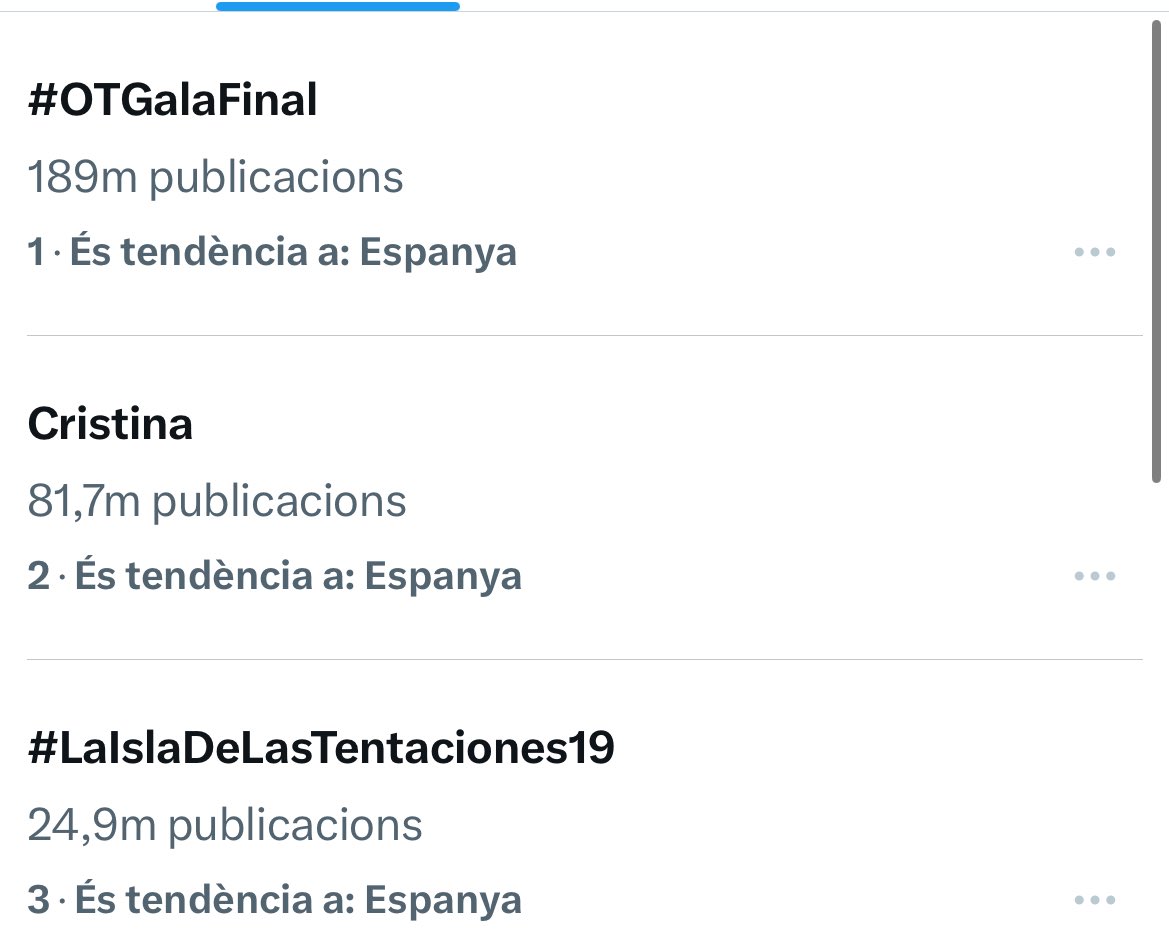 annitafcb's tweet photo. esta es la diferencia de twits de la final de OT23 con la de OT25

creo q será muy dificil encontrar otra vez a concursantes tan completos, tanto personalmente como artisticamente, como los de OT23, sinceramente lo dieron todo #OTGalaFinal https://t.co/zGupf2HLoG