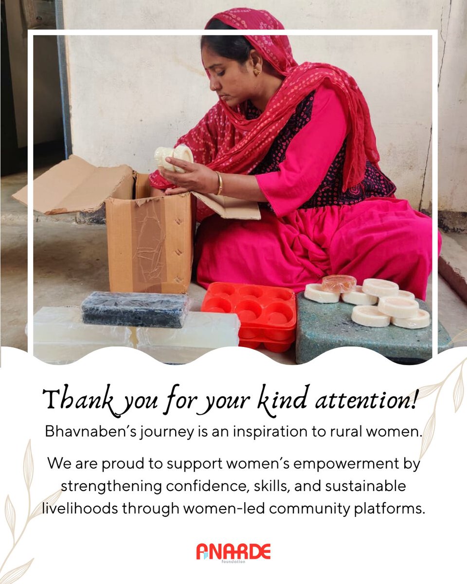anardeindia's tweet photo. At an ANARDE-facilitated exhibition, she earned ₹7,000–₹8,000 and attracted corporate interest. Today, she runs a thriving home-based enterprise, earning up to ₹20,000 per month.

Digital skills unlock potential—but collectives help rural women grow and sustain success. https://t.co/q6FL1yDScQ