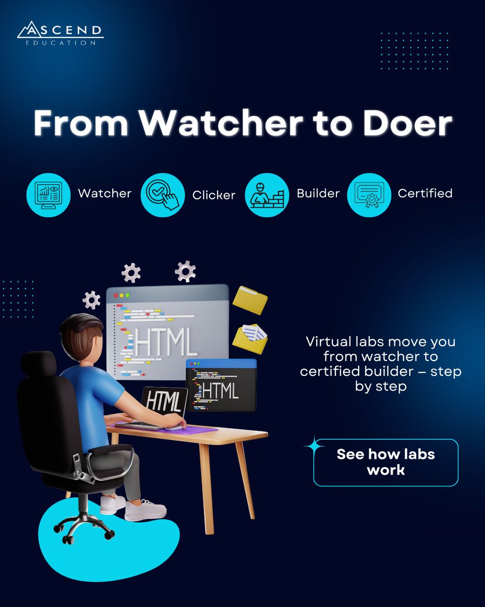 Ascend_EDU's tweet image. Watching helps. Doing changes everything.

Hands-on practice is where real IT skills take shape. 

#ITTraining #HandsOnLearning #AscendEducation