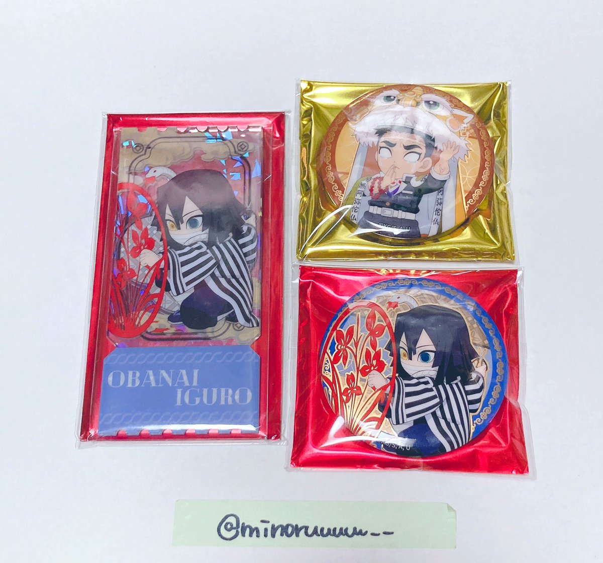 鬼滅の刃 中国 非遺 アクリルチケット 缶バッジ (譲)伊黒小芭内、悲鳴