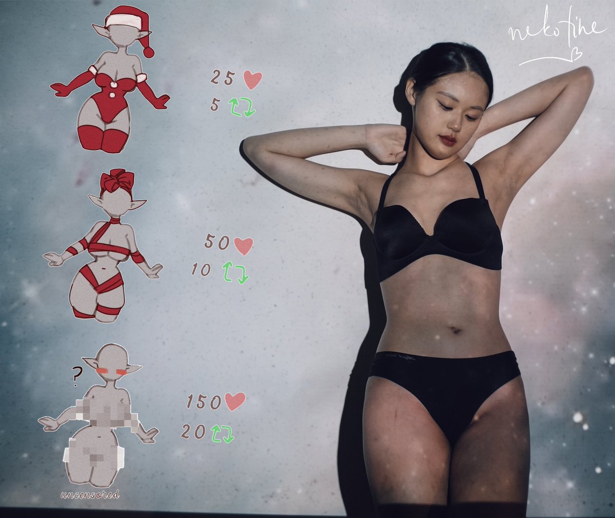 include all results on <a href="/nekotinehere/">Lily the Nekotine</a> (ig, X and OF)
Let's play with me