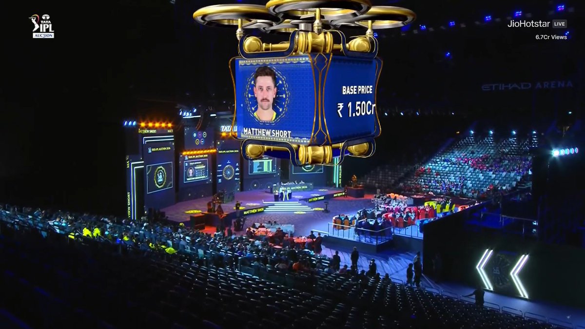 CricCrazyJohns's tweet image. MATTHEW SHORT SOLD TO CSK FOR 1.50 CRORE 💛