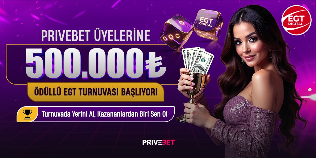 📢 500.000TL Ödüllü EGT Turnuvası Başladı!

✔️ Hemen sen de Privebet'te yerini al,

💯 Oyunlardan puanları topla,

📈 Liderlik tablosunda yüksel,

🎁 Ödül havuzundan en büyük ikramiyeyi kap!

🔗 Güncel giriş: tinyurl.com/3y8akb4s