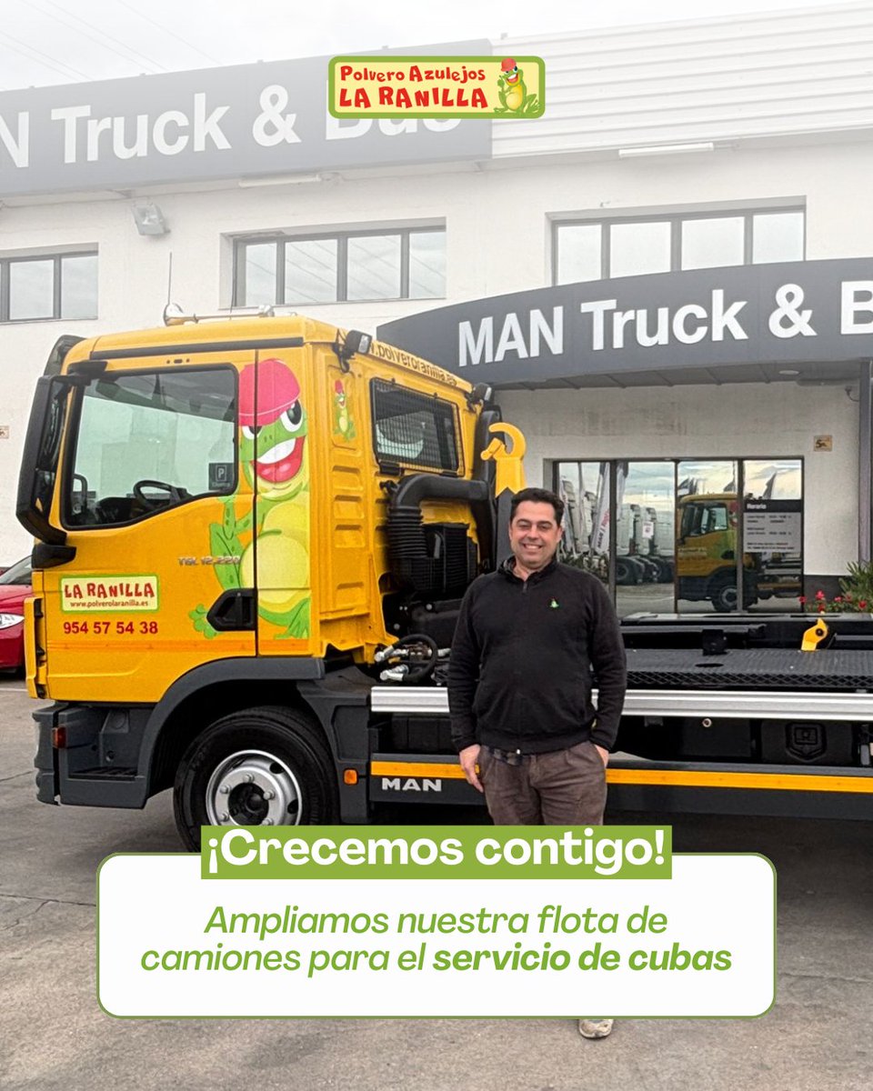 polveroranilla's tweet photo. En Polvero La Ranilla estamos invirtiendo para darte el mejor servicio. Hemos incorporado nuevos camiones a nuestra flota de cubas para garantizar una mayor capacidad y una respuesta más rápida a tus proyectos.

🌐 https://t.co/jIS6kTZjP2

#MaterialesDeObra #Construcción #Sevilla https://t.co/UcH00pno2p