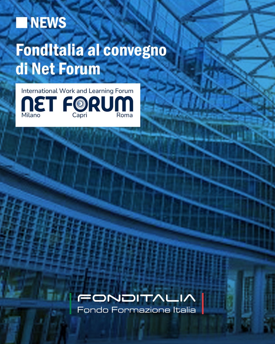 Domani FondItalia partecipa come partner strategico al convegno “Pluriverso: soggetti diversi, ecosistema condiviso”, un appuntamento chiave della terza edizione del NET FORUM Approfondisci: fonditalia.org/convegno-10/