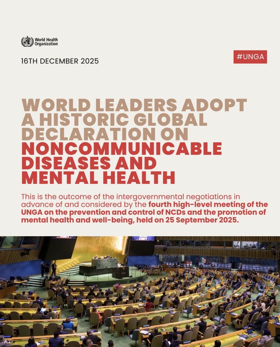 HSHazarika's tweet image. The adoption of the global declaration addressing NCDs &amp;amp; mental health is a unique opportunity to accelerate global progress. For 🇦🇴—a country undergoing rapid epidemiological transition—the declaration charts a clear path toward a healthier, more equitable, &amp;amp; prosperous future.