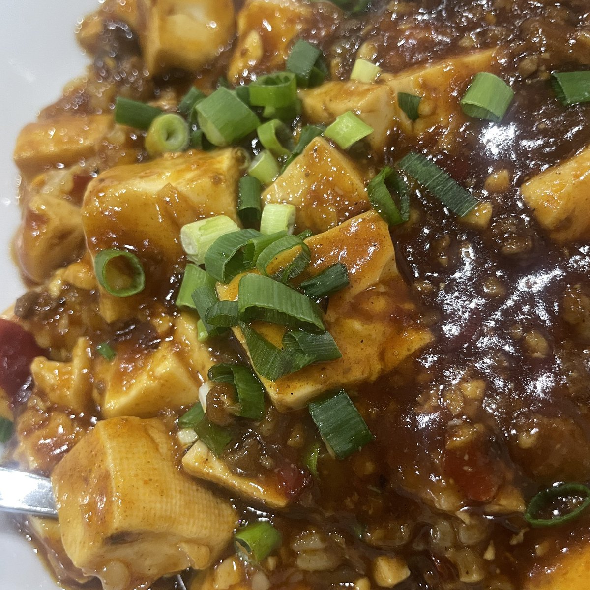 華林＠大井町なう。陳麻婆丼&amp;ワンタンスープ。美味しいなぁ、美味しいです。このセット、注文する率高し。