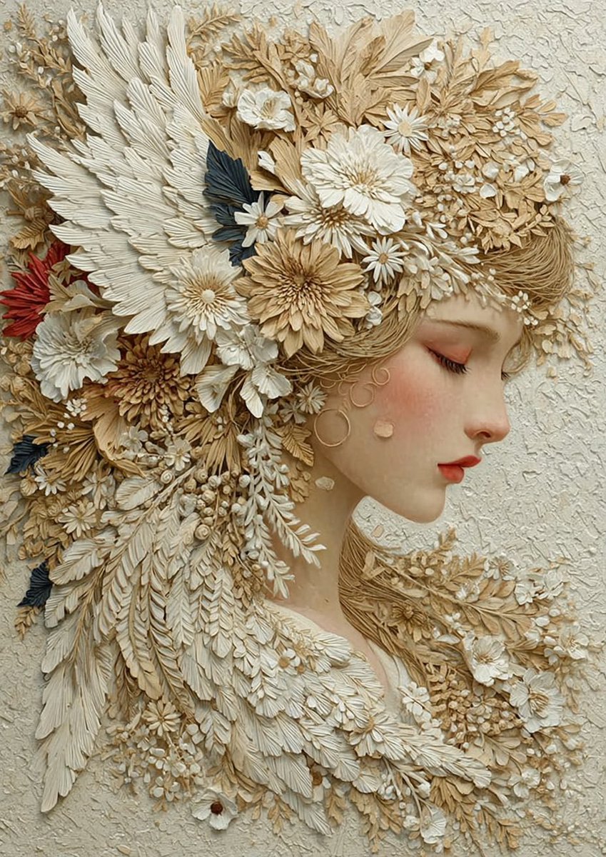 Whispers of Paper: A Dreamy Portrait in Quilling Art