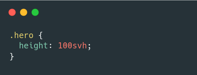 CSS tip:

Use `svh` to stop the mobile address bar from hiding your UI. It guarantees a perfect fit within the visible screen.