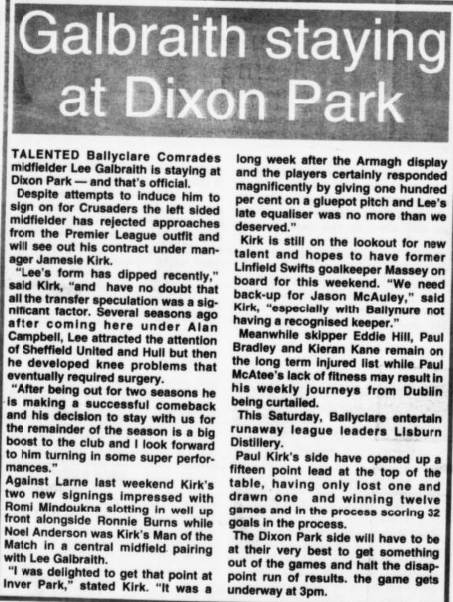 Ballyclare Comrades History tweet media